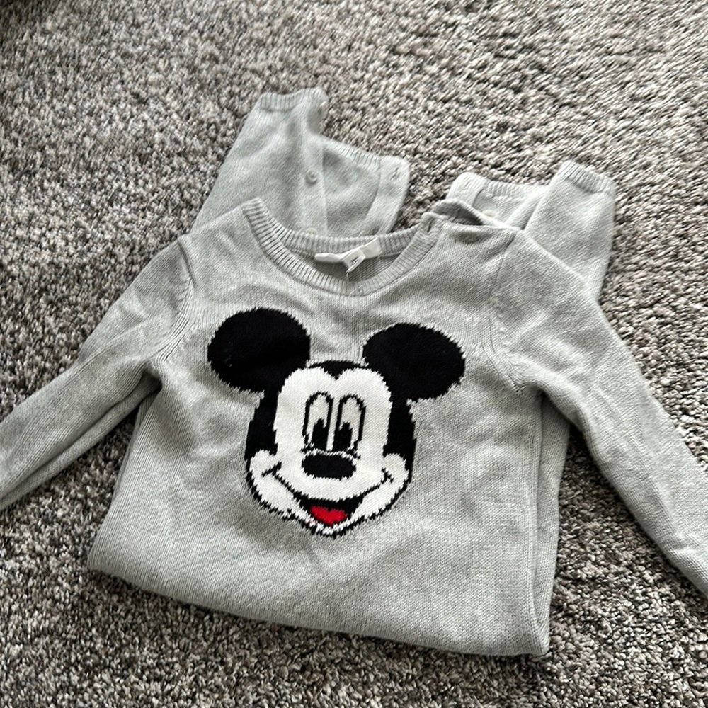 Baby Gap Disney Mickey Sweater onesie 18-24mos